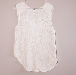 FREE PEOPLE | Lace and Crochet top